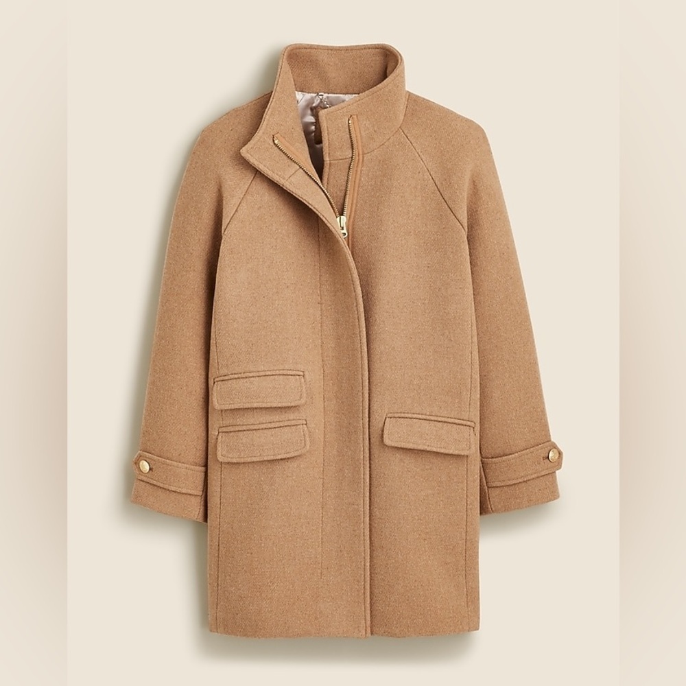 J Crew Petite Toscana coat in Italian stadium-cloth wool blend. CE181